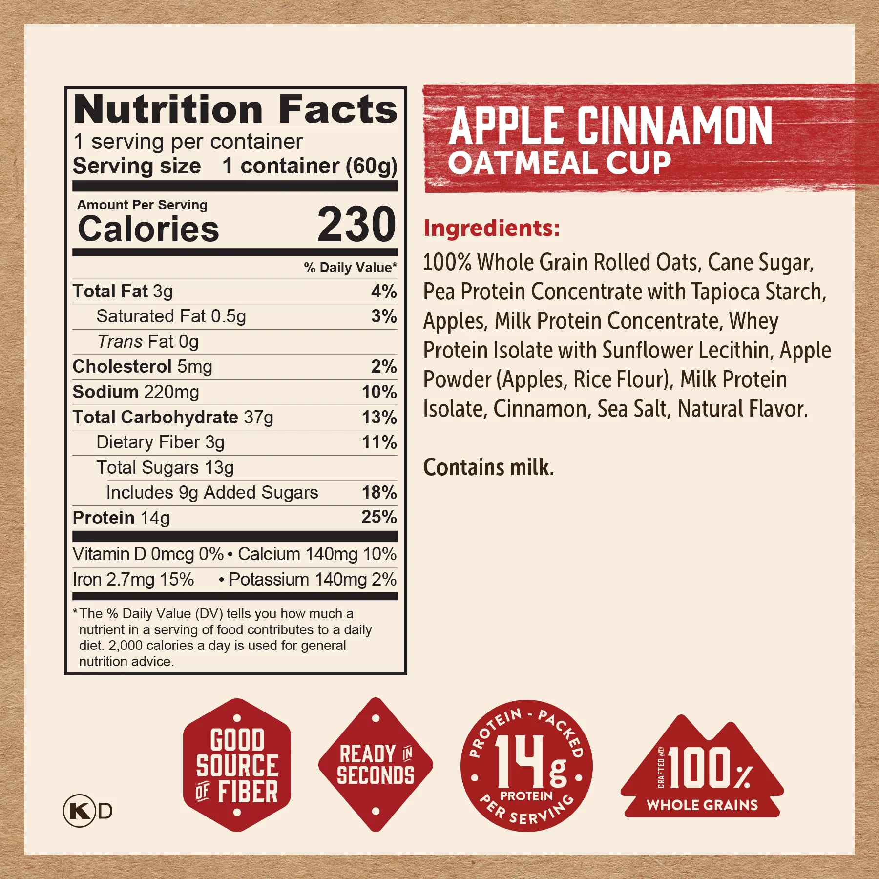 Apple Cinnamon Oatmeal Cup - Image 7